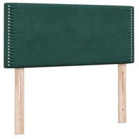 Boxspring met matras fluweel donkergroen 80x220 cm - thumbnail