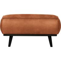 WOOOD Hocker 'Statement' Eco Leder, kleur Cognac - thumbnail