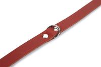 Lederen honden halsband rood - 57 cm x 20 mm - thumbnail