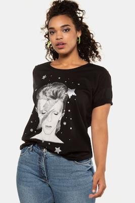 Ulla Popken T-shirt, oversized, David Bowie motief - Grote Maten Ulla Popken T-shirt, oversized, David Bowie motief - Grote Maten