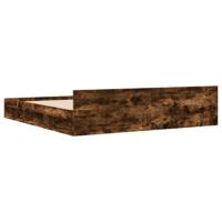 Bedframe met lades bewerkt hout gerookt eikenkleurig 200x200 cm - thumbnail