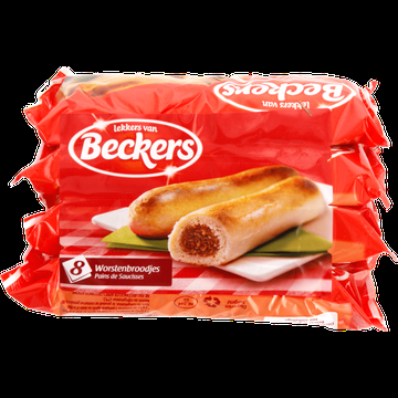 Beckers Worstenbroodjes 8 x 80 g bij Jumbo