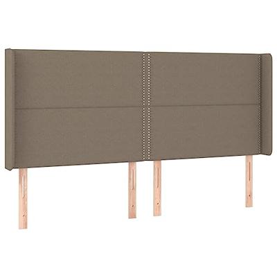 Hoofdbord LED 183x16x118/128 cm stof taupe