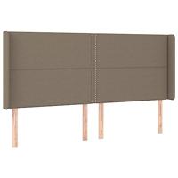 Hoofdbord LED 183x16x118/128 cm stof taupe - thumbnail
