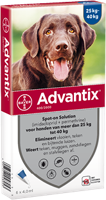 Advantix vlooien- en tekenpipet voor honden 400/2000 (25 tot 40 kg) 6 pipetten - thumbnail