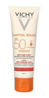 Vichy Capital Soleil Anti-Aging 3-in-1 Antioxidante Verzorging SPF 50+ 50ml Vichy Capital Soleil Anti-Aging 3-in-1 Antioxidante Verzorging SPF 50+ 50ml