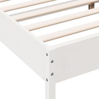 Bedframe massief grenenhout wit 135x190 cm - thumbnail