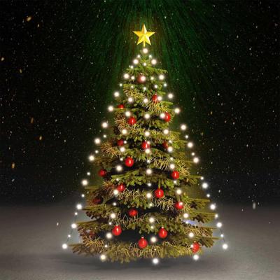 VidaXL Kerstboomverlichting met 210 led's koudwit net 210 cm