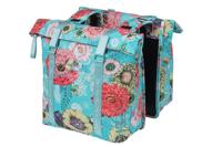 Basil bloom field dubbele fietstas - waterdicht, gerecycled pet - 28-35l - sky blue - thumbnail