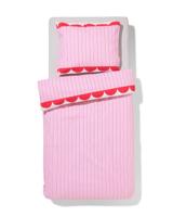 HEMA Kinderdekbedovertrek 140x200cm zacht katoen circus (roze) - thumbnail