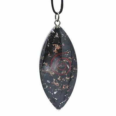 Zwarte Shungiet Hanger Ovaal Mineraal Zwarte Shungiet Hanger Ovaal Mineraal