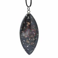 Zwarte Shungiet Hanger Ovaal Mineraal - thumbnail