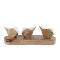 Houten Sculptuur Birds 22x5.5x6.5 cm - thumbnail