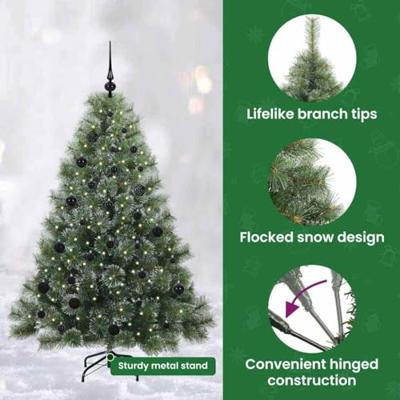 VidaXL Kunstkerstboom met 150 led met standaard groen 150 cm pe en pvc