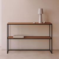 Kave Home Sidetable 'Yoana' Walnoot en metaal, 120cm, kleur - thumbnail