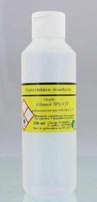 Orphi Ethanol 70% v/v + 10% IPA v/v 250 Milliliter Orphi Ethanol 70% v/v + 10% IPA v/v 250 Milliliter