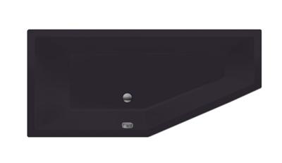 Xenz Society Hoekbad - 180x80x48 - afvoer Midden - Links - Compact - acryl - ebony 6962-29
