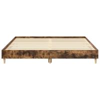 Bedframe zonder matras 200x200 cm spaanplaat gerookt eiken - thumbnail