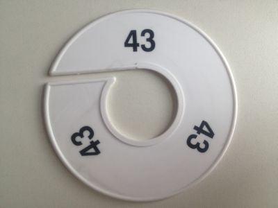 Maatring 11 cm wit/zwart 43