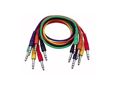 DAP FL12 set van 6 patchkabels stereo recht-recht 90cm