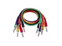 DAP FL12 set van 6 patchkabels stereo recht-recht 90cm - thumbnail