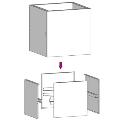 VidaXL Plantenbak 40x41x40 cm cortenstaal