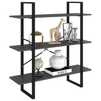 VidaXL Boekenkast 100x30x105 cm bewerkt hout grijs - thumbnail