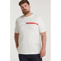 Tommy Hilfiger Big & Tall +size T-shirt Plus Size met logo wit - thumbnail