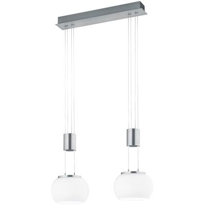 LED Hanglamp 16W - Dimbare Hangverlichting - Warm Wit 3000K - Mat Nikkel