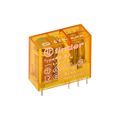 Finder 40.52.8.006.0000 Printrelais 6 V/AC 8 A 2x wisselcontact 1 stuk(s) Finder 40.52.8.006.0000 Printrelais 6 V/AC 8 A 2x wisselcontact 1 stuk(s)