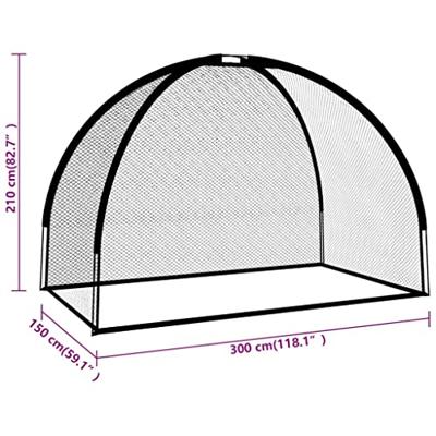 VidaXL Golftrainingsnet 300x150x210 cm polyester zwart
