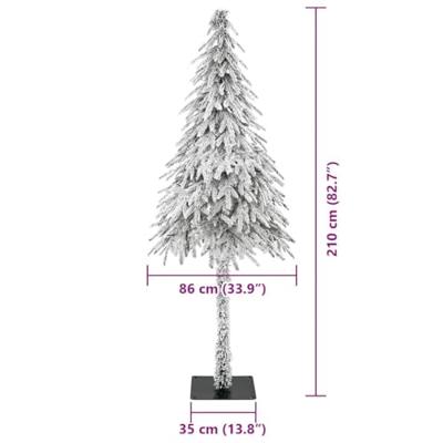 VidaXL Kerstboom met 300 led met standaard wit 210 cm pe en staal