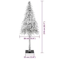 VidaXL Kerstboom met 300 led met standaard wit 210 cm pe en staal - thumbnail