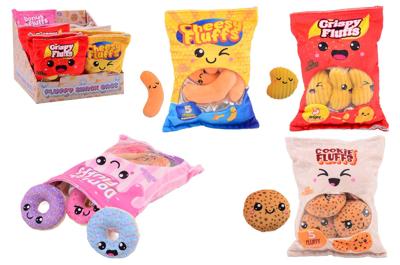 Plush & Play - Snack zakjes in display, 4 assorti