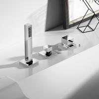 Hotbath Bloke badrandcombinatie mengkraan zonder uitloop chroom - thumbnail