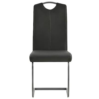 Eetkamerstoelen 4 st kunstleer grijs - thumbnail