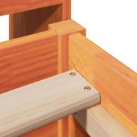 Bedframe zonder matras massief grenenhout wasbruin 75x190 cm - thumbnail