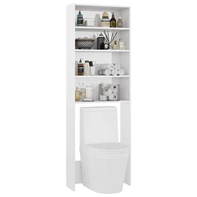 VidaXL Wasmachinekast 64x24x190 cm hoogglans wit