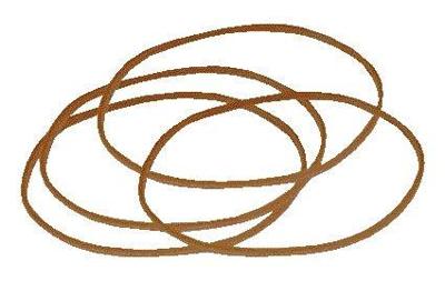 Elastiek standard 22 100x1.5mm 500gr 1330st bruin