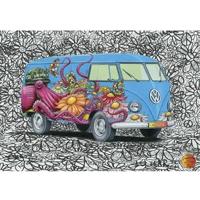 DinoToys Dino puzzel - hippies vw bus - 500 stukjes - thumbnail