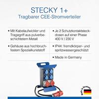 AS Schwabe STECKY 1+ 400V CEE 60845 CEE-stroomverdeler 400 V 16 A - thumbnail