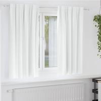 Gordijnen met gordijnen 2 pcs Helder wit Polyester - thumbnail