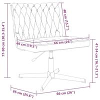 Kantoorstoel draaibaar stof crmekleurig - thumbnail
