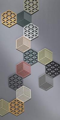 Zone - Triangles - Onderzetter zwart groot