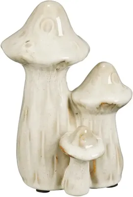 Mica Decorations vaas keramiek paddestoel 12.5x9x17cm off white Mica Decorations vaas keramiek paddestoel 12.5x9x17cm off white