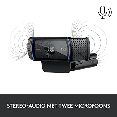 Logitech C920s HD Pro Full HD-webcam 1920 x 1080 Pixel, 1280 x 720 Pixel Klemhouder
