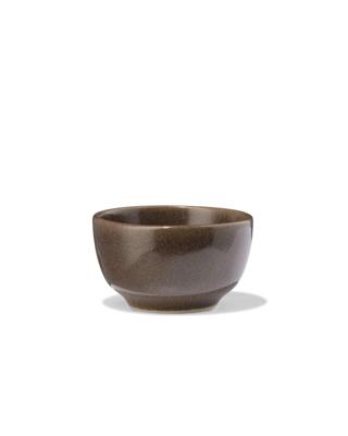 HEMA Hoog schaaltje Ø7cm PUUR reactief glazuur donkerbruin (donkerbruin)