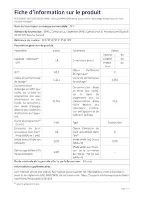 AEG Series 6000 FFB74917ZM vaatwasser Vrijstaand 14 couverts C