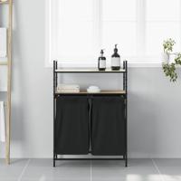 Wasmand 2 vakken met planken sonoma eikenkleurig - thumbnail