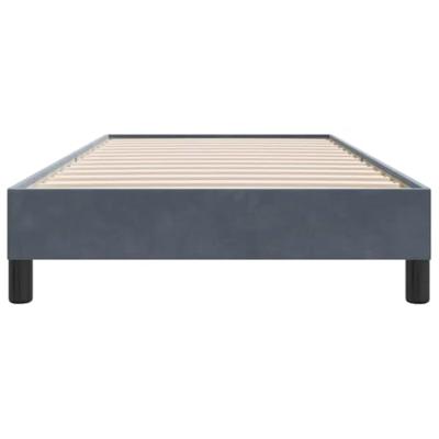 Bedframe zonder matras 90x220 cm fluweel donkergrijs
